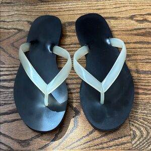 Elegant Black and Cream Women's Sandals